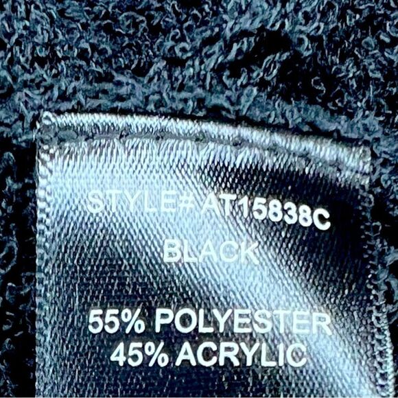 ASTR Pointelle Wrap Front Sweater in Black - Picture 6 of 8